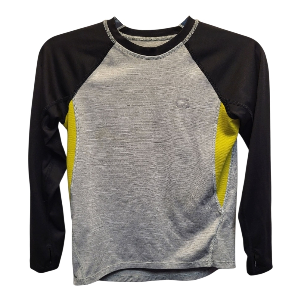 GAP Kids Long Sleeve Tee - Gray, Black, and Yellow - Size M
